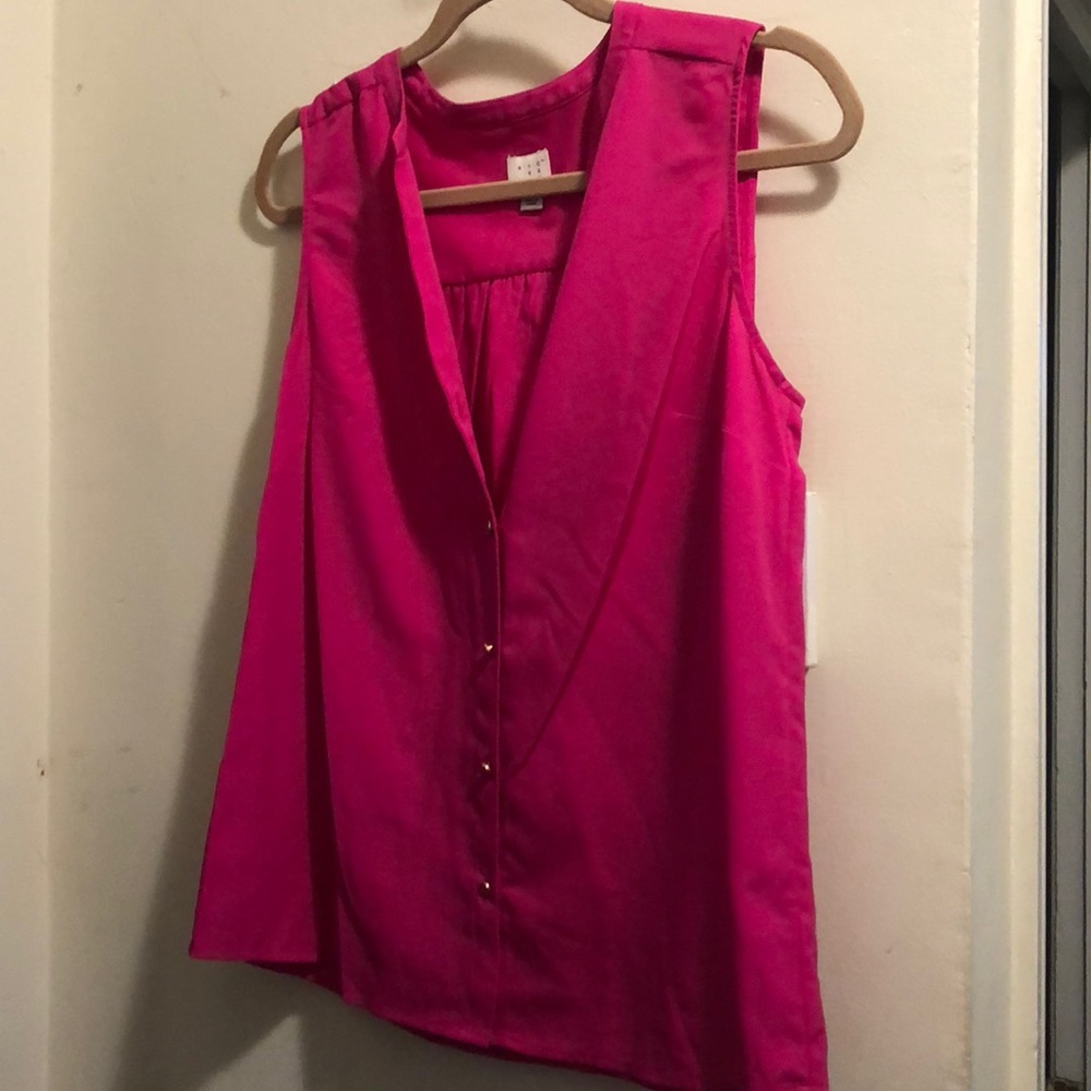 Bright pink tank top